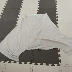 ベージュ ケーブル編みカーディガン