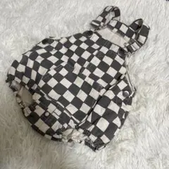 MY LITTLE WONDER チェッカー柄ロンパース