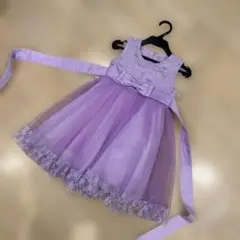 薄紫リボン付きフォーマルドレス 100❓