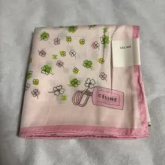 【未使用】CELINEセリーヌ ハンカチ クローバー 花柄