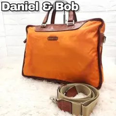 【人気⭐】ダニエル＆ボブ 2way ビジネスバッグ ナイロン レザー オレンジのサムネイル