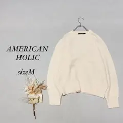 アメリカンホリック セーター長袖 ニット クルーネック【M】メンズ kd208