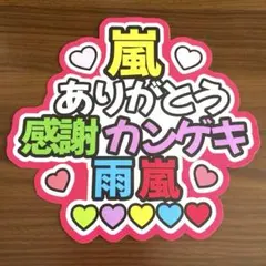嵐♡ファンサうちわ(うちわ文字) 嵐ありがとう感謝カンゲキ雨嵐