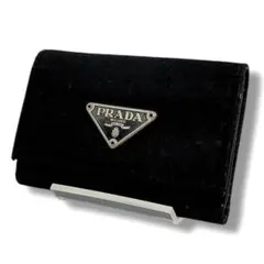 ✨PRADA✨プラダ　キーケース　6連　ブラック　ナイロン×レザー　ロゴプレート