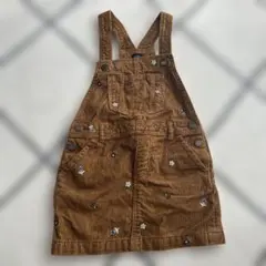 baby GAP ブラウン ジャンバースカート 花柄