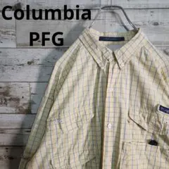 Columbia PFG 長袖シャツ イエローチェック