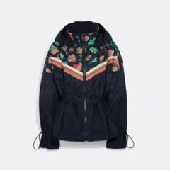 coach 花柄フード付きジャケット ネイビーのサムネイル