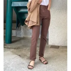 【新品】rienda リエンダ ストレート カラーデニムPT ブラウン