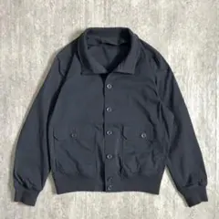 Eddie Bauer リブブルゾン シアサッカー スタンドカラー アメカジ 黒