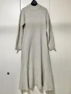 SENSE OF PLACE モックネックフレアニットワンピース