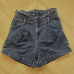 LOWRYS FARM デニムショートパンツ ゴムウエスト