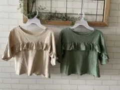 GAPキッズ　フリルTシャツ2枚セットS6-7歳120