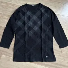 BURBERRY BLACK LABEL 七分袖カットソー ブラック 2のサムネイル