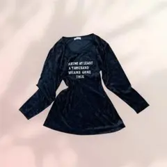 平成ギャル y2k ベロア　英字　ロック　お兄系　opium カットソー　パンク