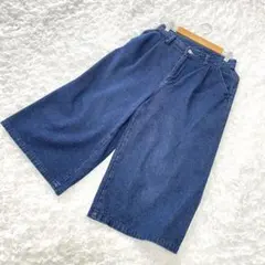 【GU】✨デニムワイドパンツ　S ガウチョパンツ