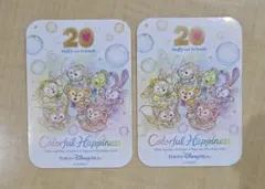 Duffy and Friends 20周年ステッカー 2枚セット ダッフィー