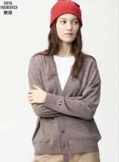 ユニクロ ANYA HINDMARCH カーディガン ブラウンMサイズ
