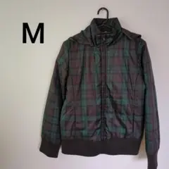 無印　Mサイズ グリーン系 チェック柄 ジャケット アウター