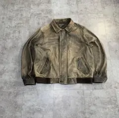 90s Eddie Bauer short leather bombeのサムネイル