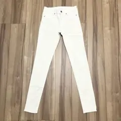 美品 UNIQLO スキニージーンズ レディース ホワイト 25 ストレッチ