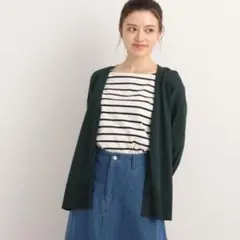 【接触冷感】SHOO・LA・RUE カーディガン グリーン 冷房対策 UV対策