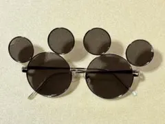 ディズニー ミッキーマウス型サングラス ミラー シルバー