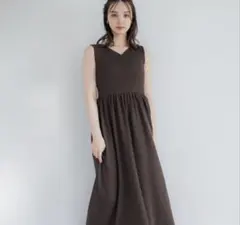 coca コカ Vネックニットドレス