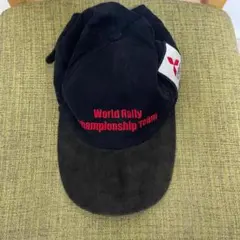 ラリーアート キャップ 黒 三菱 WRC RALLIART 当時物