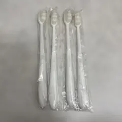 ホワイト　ふわふわ歯ブラシ　4本セット　マイクロファイバー　ソフト毛