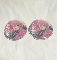 けちゃ 缶バッジ キャラクターグッズ