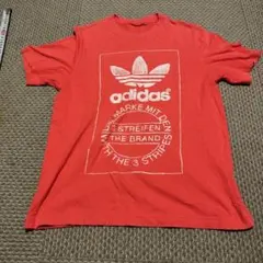 adidas トレフォイルロゴ Tシャツ レッド
