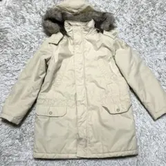 UNIQLO キッズ ダウンコート 150㎝　ベージュ フード付き