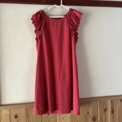 Ray Beams フリルノースリーブミニワンピース