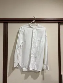 ユニクロ エクストラファインコットンオーバーサイズスタンドカラーシャツ 白