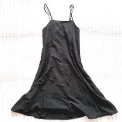 ショコラフィネローブ　キャミソールロングワンピース　Free ブラック