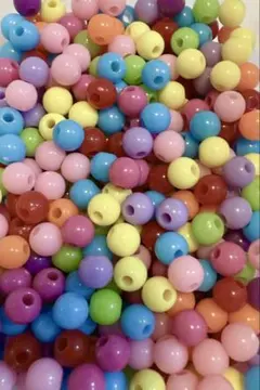 ⭐︎200個以上☆マルチカラー 丸ビーズ 5mm