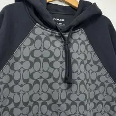 コーチ スウェット パーカー フーディ プルオーバー シグネイチャー ロゴ L
