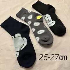 未使用品❣️ レディースソックス3足組 ベイマックス 総パイル編 クロッシー