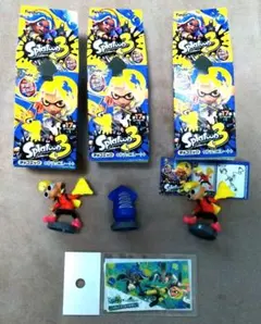 スプラトゥーン３チョコエッグ　オクトリング２個とイカバンカー、ステッカー 箱付き