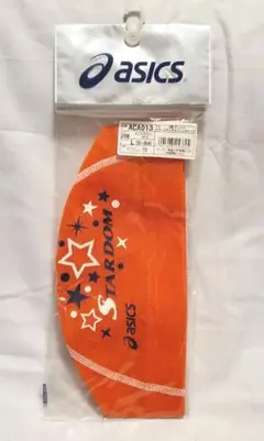ASICSメッシュ 水泳帽　オレンジ Lサイズ