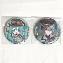 プロセカ セカライ 缶バッジ 初音ミク ミニキャラ メタリック