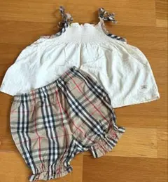 【美品】Burberry ベビー　ワンピース　セットアップ　チェック　キャミのサムネイル
