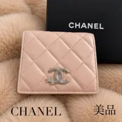 箱付美品 CHANEL シャネル 財布 スモールフラップ スター ピンクのサムネイル