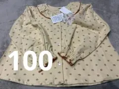 バースデイ　moimoi 花柄フリル襟長袖シャツ 100 新品