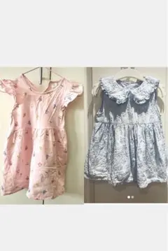 H&M Primark キッズ フリル　ワンピース 2点セットのサムネイル