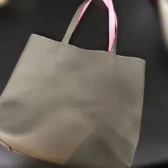 リバーシブルバッググレーピンク新品