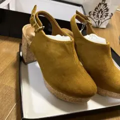 AZUL by moussy キャメル色 サボサンダル