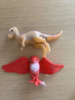 【アンドコシリーズ】恐竜と【ストレッチーズワイルドズータント】赤い鳥のセット