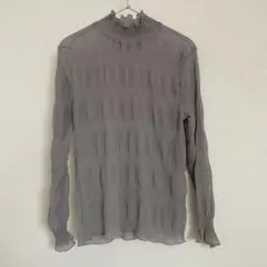 BONLECILLnoir プリーツシャーリング ハイネックシアープルオーバー