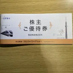 東武鉄道株主優待券の冊子